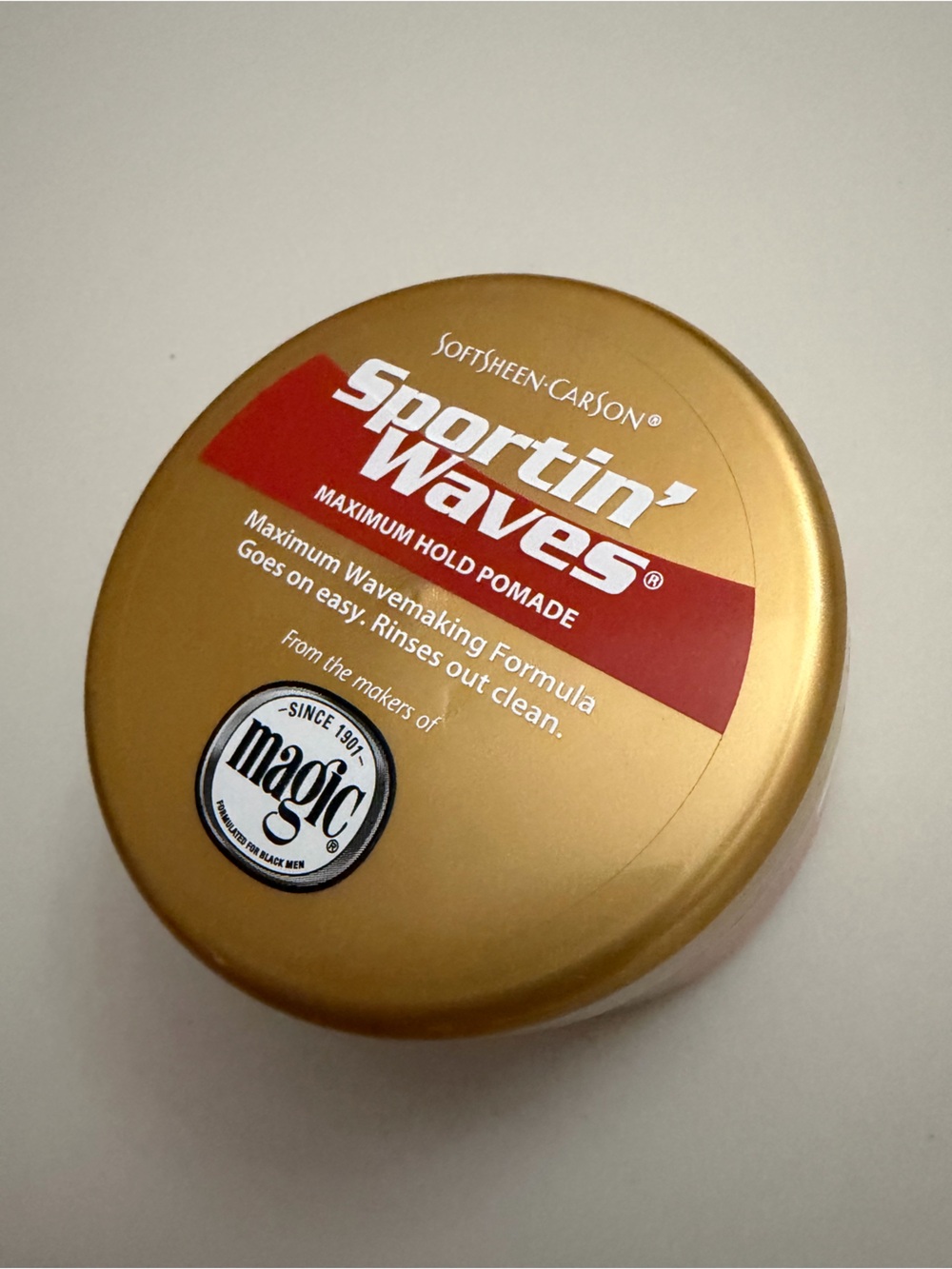 (1) SoftSheen Carson Magic Sportin’ Waves Maximum Hold Pomade 3.5 oz